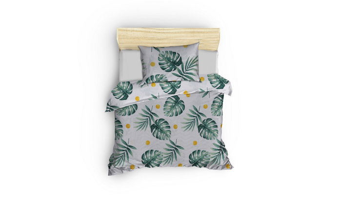 L'essentiel linge de maison Kapitone Monstera - Green L'essentiel linge de maison Kapitone Monstera - Green